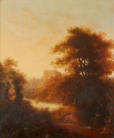Catedral de Durham From the River (óleo sobre tela) de John (attr.to) Glover