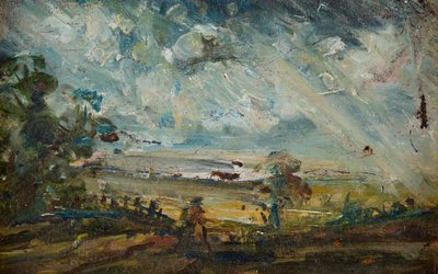 Plein Air Sketch of a Bay (óleo sobre tela) de John (manner of) Constable