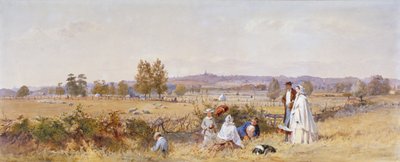 Campos na parte de trás da Prisão Holloway, Islington, Londres, 1859 de John Absolon