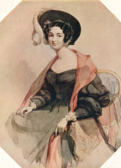 Retrato de uma senhora, c1855 de John Absolon