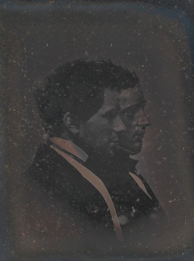 Auto-retrato com o irmão do artista, década de 1840. de John Adams Whipple