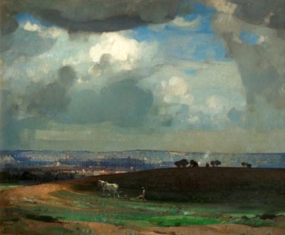 Manhã de maio, Nottingham (óleo sobre tela) de John Alfred Arnesby Brown