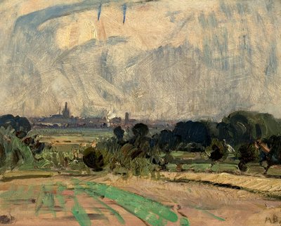 Perto de Nottingham (óleo sobre tela) de John Alfred Arnesby Brown