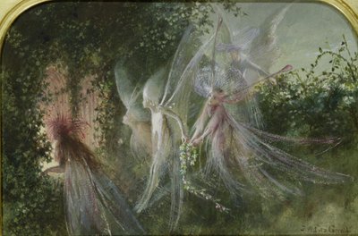 Fadas em uma janela, c.1864 (wc e guache) de John Anster Fitzgerald