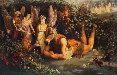 Titania e inferior, do sonho de uma noite de verão de John Anster Fitzgerald