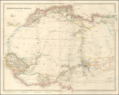 Mapa de 1842 do Noroeste de África, de John Arrowsmith de John Arrowsmith