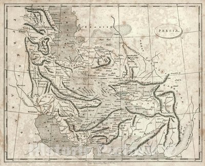 Mapa da Pérsia de Arrowsmith, 1819 de John Arrowsmith