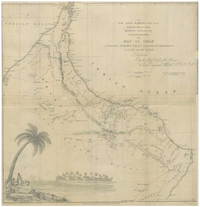Mapa de Omã de John Arrowsmith