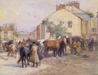 A Feira do Cavalo (wc e lápis sobre papel) de John Atkinson