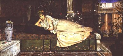 Uma Dama Clássica num Interior de John Atkinson Grimshaw