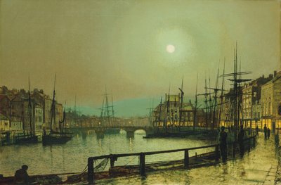 Um porto enluarada, 1883 de John Atkinson Grimshaw