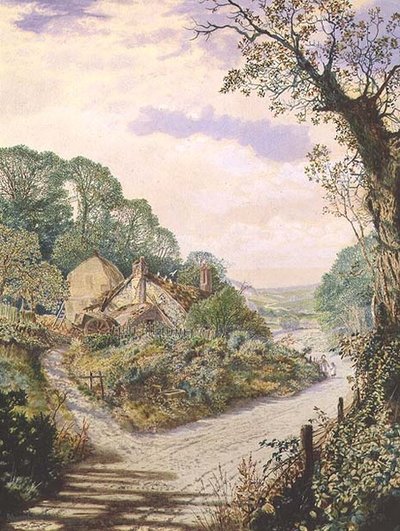 Um Meio-dia de Verão, antiga quinta, Wharfedale de John Atkinson Grimshaw