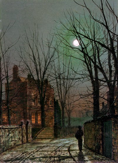 Pela luz da lua, 1882. de John Atkinson Grimshaw