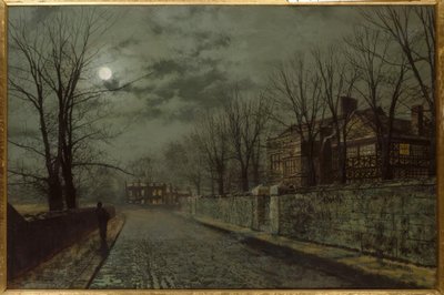 JAGrimshaw, uma estrada de Cheshire - pintura, 1883 de John Atkinson Grimshaw