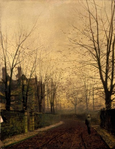 JAGrimshaw, ouro do outono - pintura, 1882 de John Atkinson Grimshaw