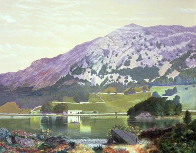 Nab Scar do lado sul da água Rydal - Heather in Bloom, setembro de 1864 de John Atkinson Grimshaw
