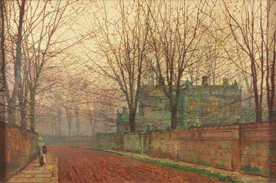 Manhã de novembro, Knostrop Hall, Leeds de John Atkinson Grimshaw