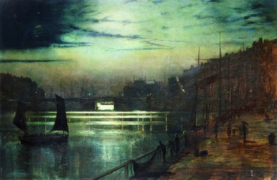 As luzes do porto, Whitby, de John Atkinson Grimshaw