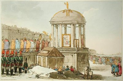 Consagração das Águas, gravada pelo artista, publicada em 1804 (cor litho) de John Augustus Atkinson