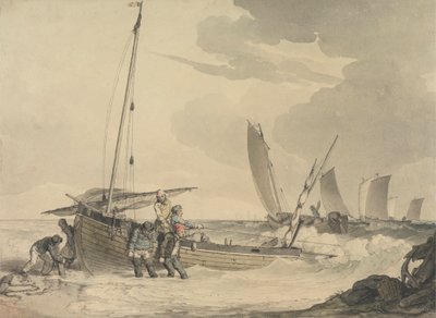 Pescador que se lança ao mar de John Augustus Atkinson