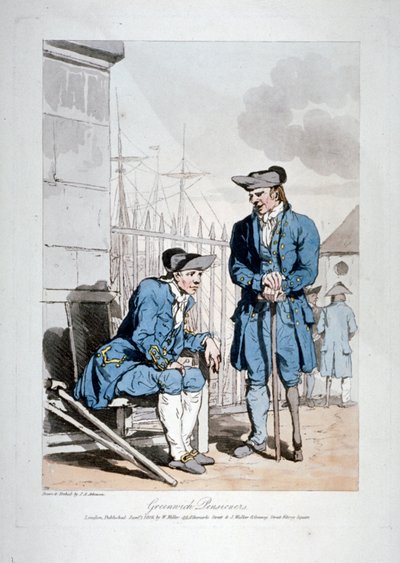 Pensionistas de Greenwich, 1808 de John Augustus Atkinson