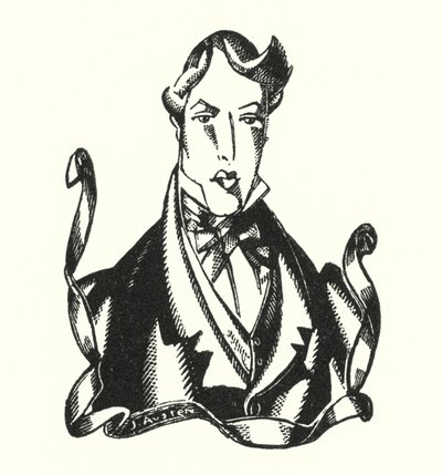 Finis ilustração para Don Juan por Lord Byron (lito) de John Austen