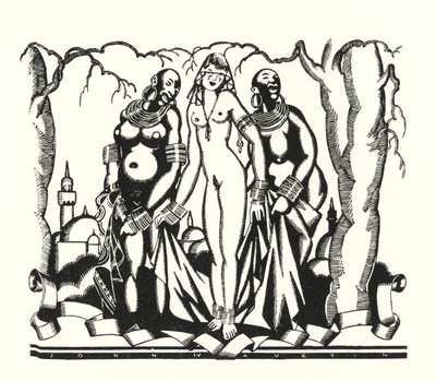 Ilustração para Don Juan por Lord Byron (lito) de John Austen