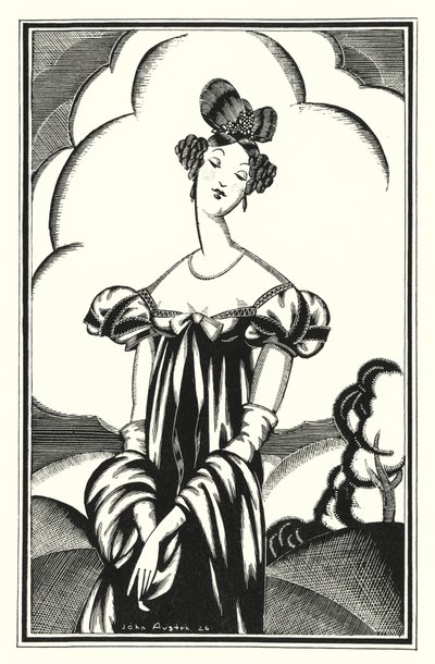 Ilustração para Don Juan por Lord Byron: Aurora Raby, uma jovem estrela (lito) de John Austen