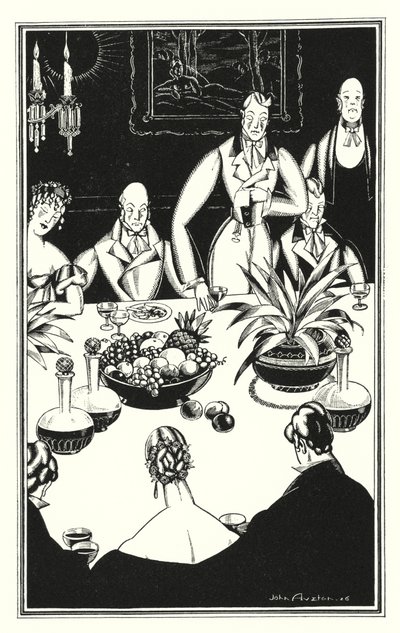 Ilustração para Don Juan de Lord Byron: A hora mais sombria, que surge dos tristes vinte e quatro (litho) de John Austen