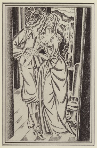 Ilustração para Moll Flanders por Daniel Defoe (litho) de John Austen