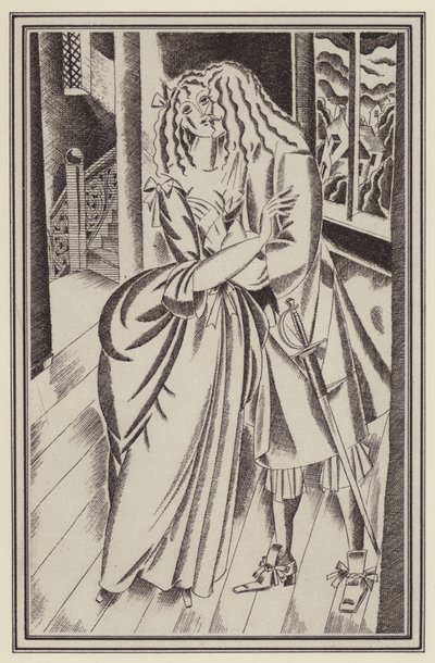 Ilustração para Moll Flanders por Daniel Defoe (lito) de John Austen