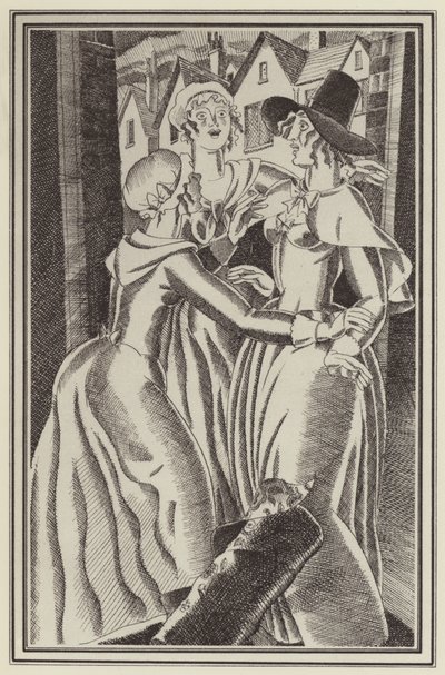 Ilustração para Moll Flanders por Daniel Defoe (litho) de John Austen