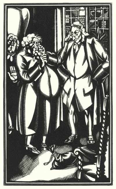 Ilustração para Tristram Shandy por Laurence Sterne (lito) de John Austen