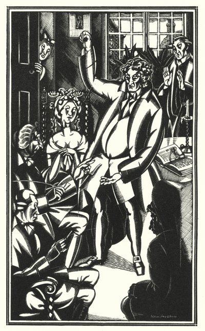 Ilustração para Tristram Shandy por Laurence Sterne (lito) de John Austen
