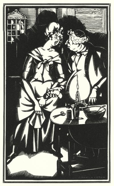 Ilustração para Tristram Shandy por Laurence Sterne (lito) de John Austen