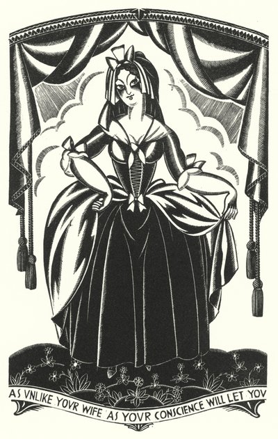 Ilustração para Tristram Shandy por Laurence Sterne (litho) de John Austen