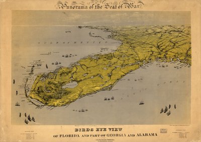 Vista aérea da Flórida e de parte da Geórgia e do Alabama LOC 99447266 de John Bachmann