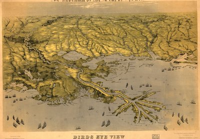 Vista aérea do Louisiana, Mississippi, Alabama e parte da Florida LOC 99447004 de John Bachmann