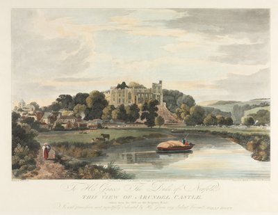 Esta vista do Castelo de Arundel de John Baily