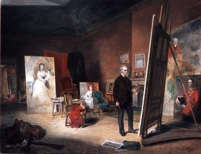 Retrato de Sir Francis Grant num cavalete de John Ballantyne