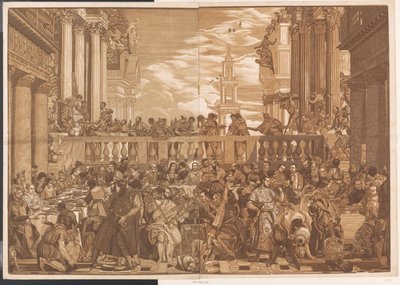 Casamento em Caná Obras de arte de mestres venezianos (título da série) Opera selectora (título da série) de John Baptist Jackson