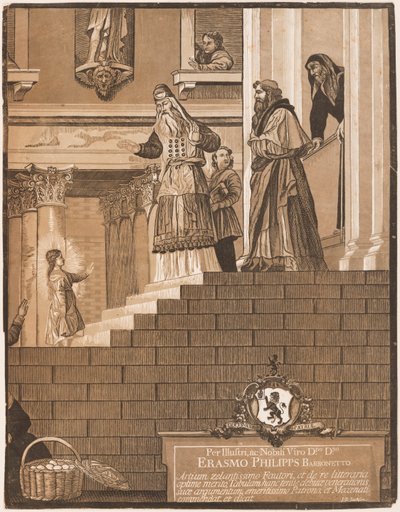 Apresentação da Virgem no Templo, depois de Ticiano (folha direita) de John Baptist Jackson
