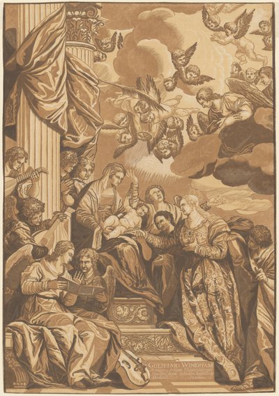 Casamento Místico de Santa Catarina de John Baptist Jackson, after Veronese