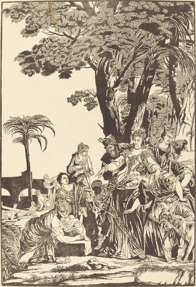 A descoberta de Moisés de John Baptist Jackson after Veronese