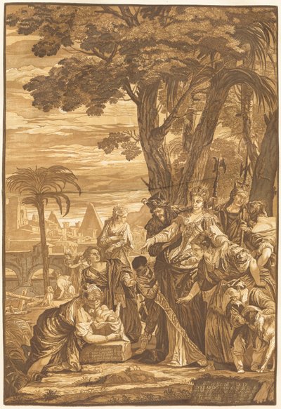 A descoberta de Moisés de John Baptist Jackson after Veronese