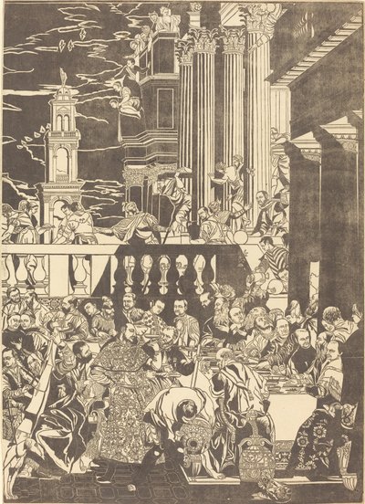 As Bodas de Caná [placa direita] de John Baptist Jackson after Veronese