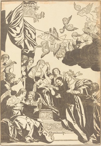 O Casamento Místico de Santa Catarina de John Baptist Jackson after Veronese