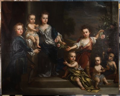 Retrato de sete dos filhos de Charles Seymour, 6º Duque de Somerset. de John Baptiste Closterman