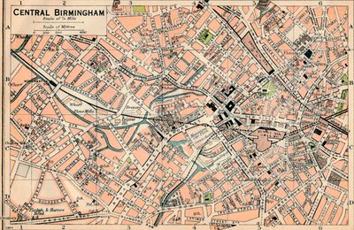 Birmingham central, século XX de John Bartholomew