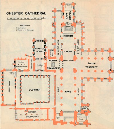 Catedral de Chester, século XX de John Bartholomew